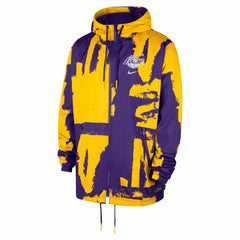 Purple Los Angeles Lakers Unisex Courtside Club Premium Woven Full-Zip Hooded Jacket | NBA