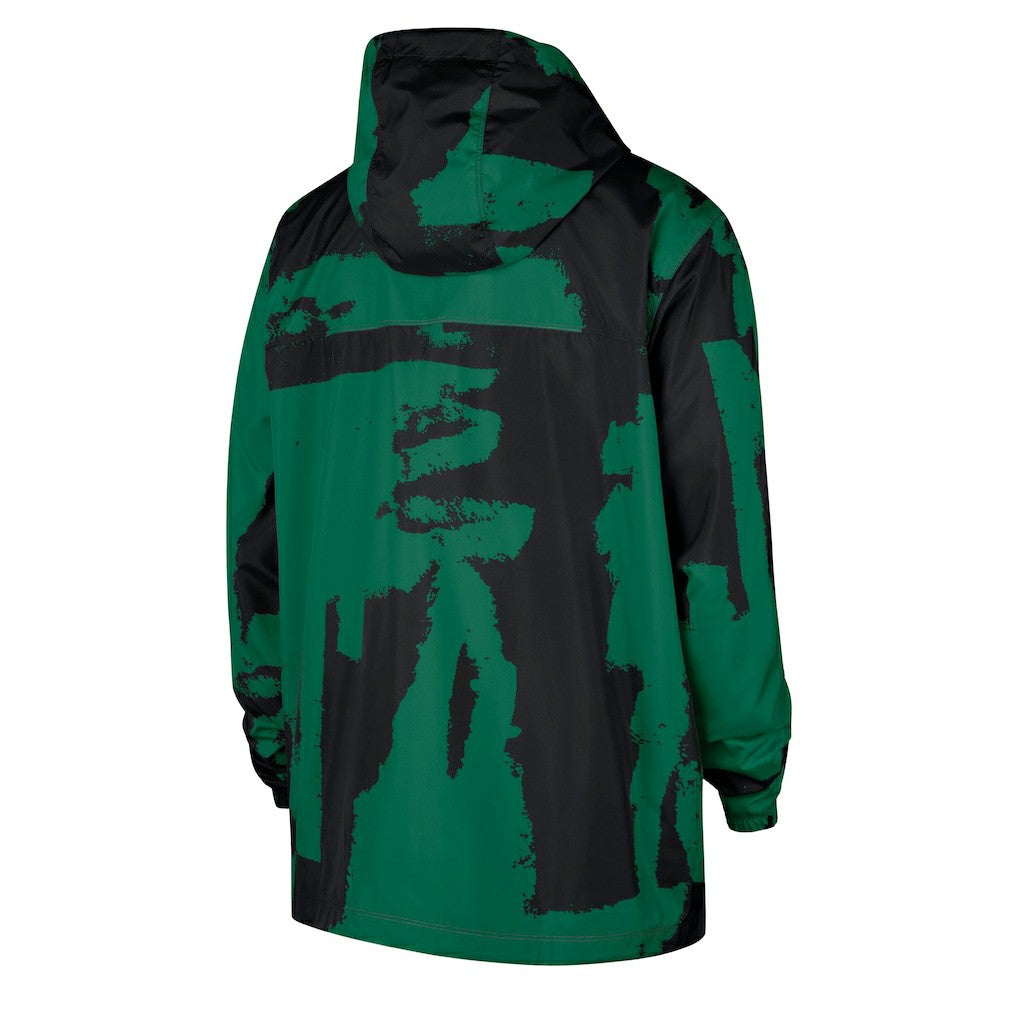Black/Kelly Green Boston Celtics Courtside Club Premium Woven Full-Zip Hooded Jacket | NBA