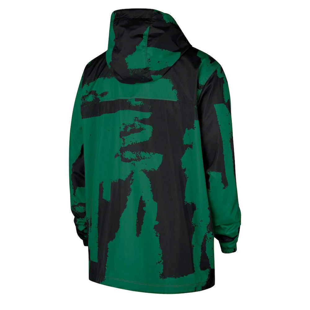 Black/Kelly Green Boston Celtics Courtside Club Premium Woven Full-Zip Hooded Jacket | NBA