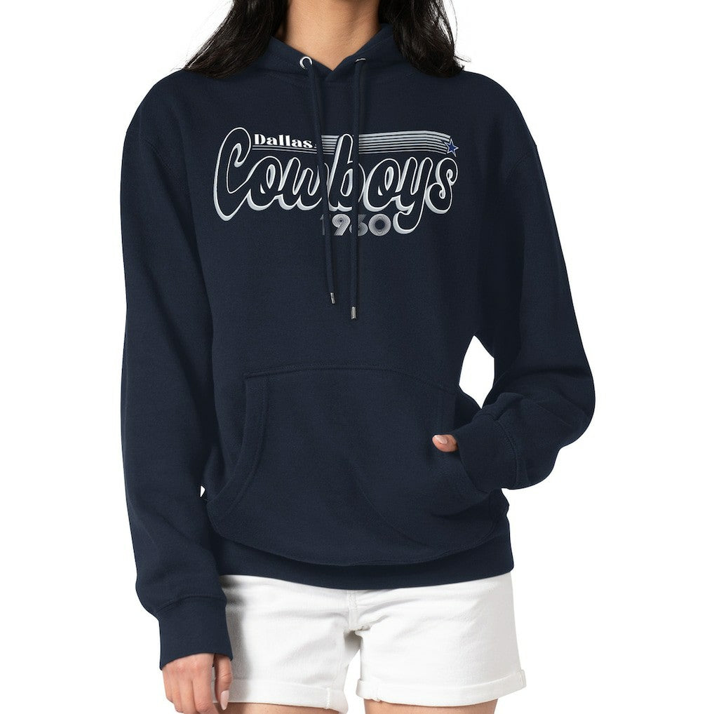 Dallas Cowboys Starter Women's Groovy Script Pullover Hoodie | NFL Discount