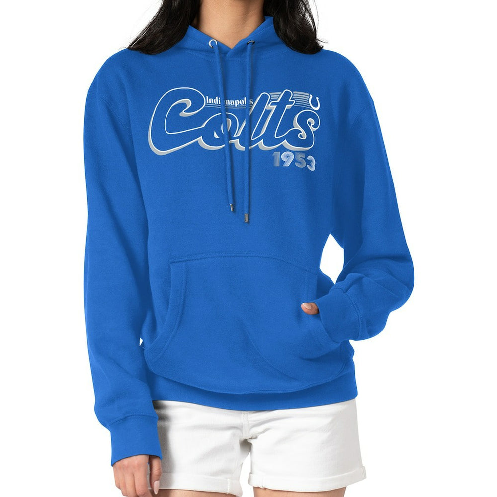 Indianapolis Colts Starter Women's Groovy Script Pullover Hoodie | NFL New