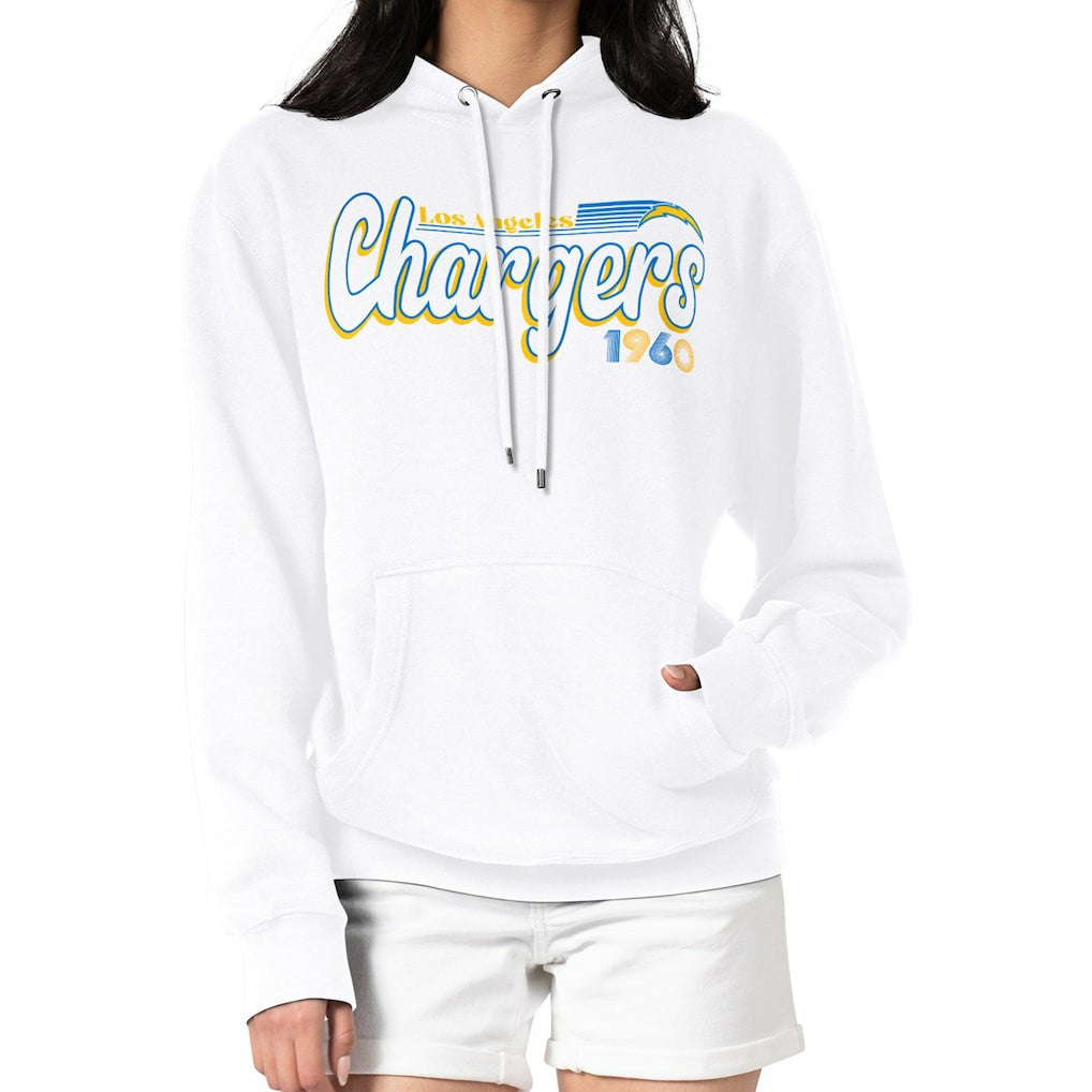Los Angeles Chargers Starter Women's Groovy Script Pullover Hoodie | NFL US