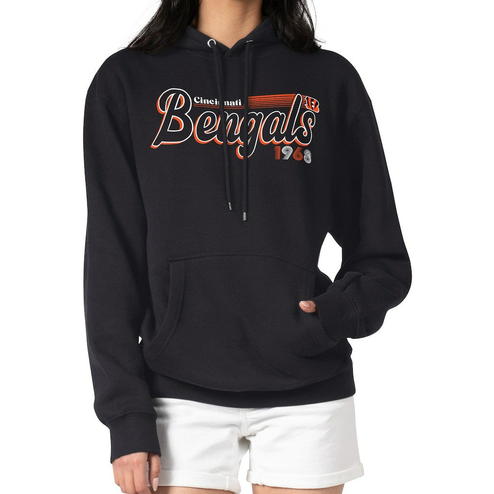 Cincinnati Bengals Starter Women's Groovy Script Pullover Hoodie | NFL Outlet