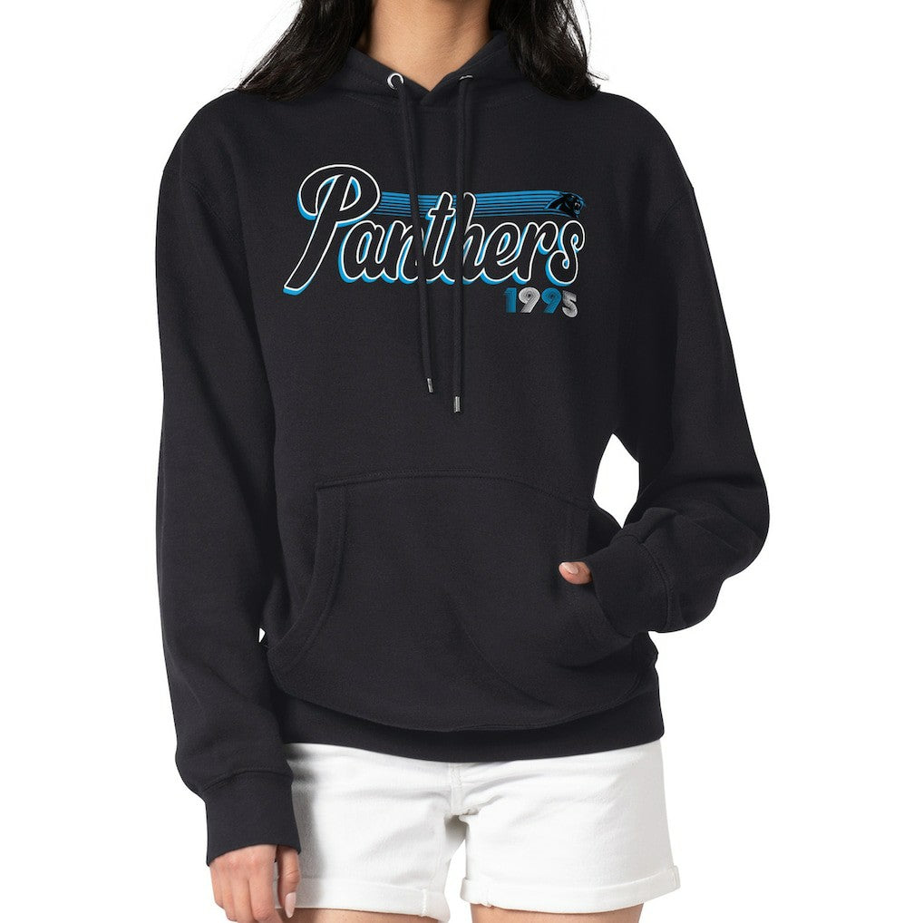 Carolina Panthers Starter Women's Groovy Script Pullover Hoodie | NFL Outlet