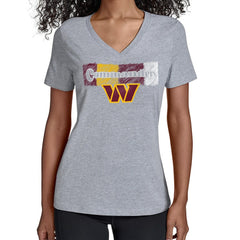 Washington Commanders Starter Women's Color Shading V-Neck T-Shirt | NFL Outlet
