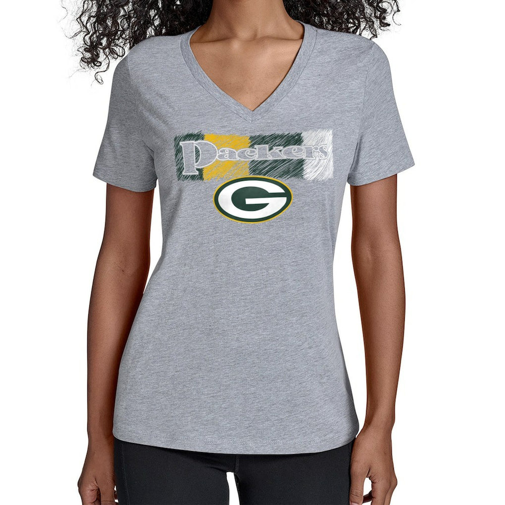 Green Bay Packers Starter Women's Color Shading V-Neck T-Shirt | NFL US