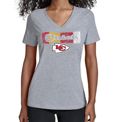 Kansas City Chiefs Starter Women's Color Shading V-Neck T-Shirt | NFL On sale