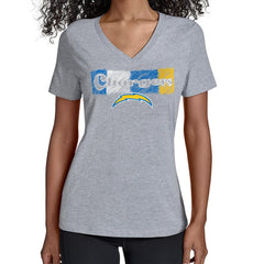 Los Angeles Chargers Starter Women's Color Shading V-Neck T-Shirt | NFL Hot