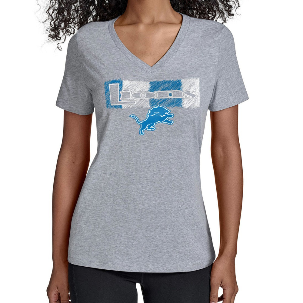 Detroit Lions Starter Women's Color Shading V-Neck T-Shirt | NFL Hot