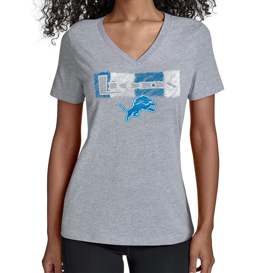 Detroit Lions Starter Women's Color Shading V-Neck T-Shirt | NFL Hot