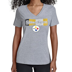 Pittsburgh Steelers Starter Women's Color Shading V-Neck T-Shirt | NFL Sale