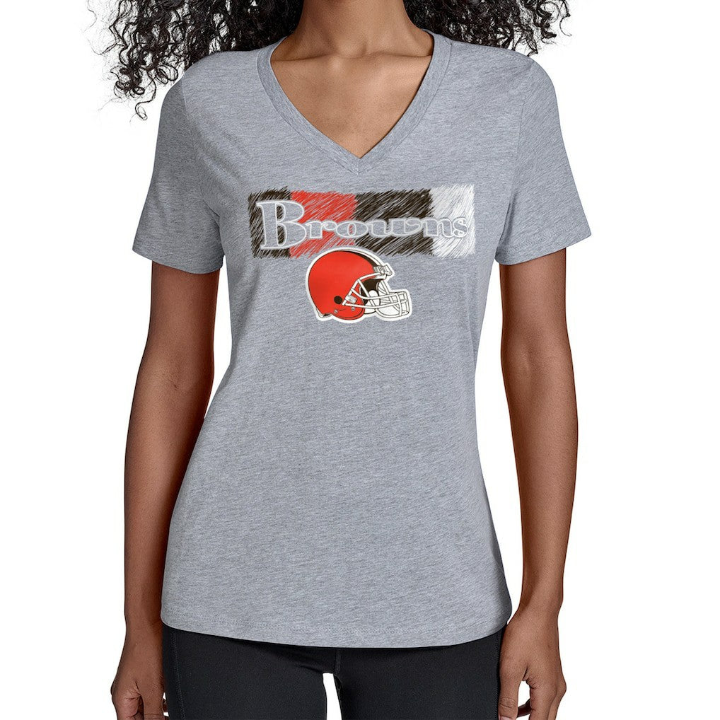 Cleveland Browns Starter Women's Color Shading V-Neck T-Shirt | NFL US
