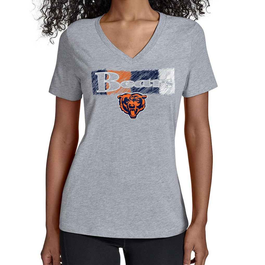 Chicago Bears Starter Women's Color Shading V-Neck T-Shirt | NFL Hot
