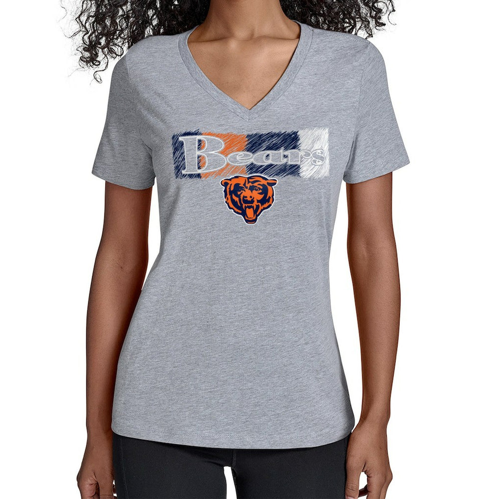 Chicago Bears Starter Women's Color Shading V-Neck T-Shirt | NFL Hot