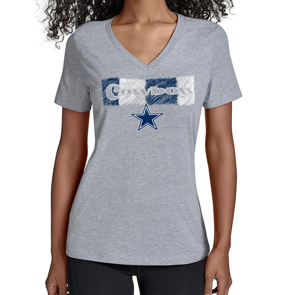 Dallas Cowboys Starter Women's Color Shading V-Neck T-Shirt | NFL Near me