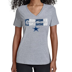 Dallas Cowboys Starter Women's Color Shading V-Neck T-Shirt | NFL Near me
