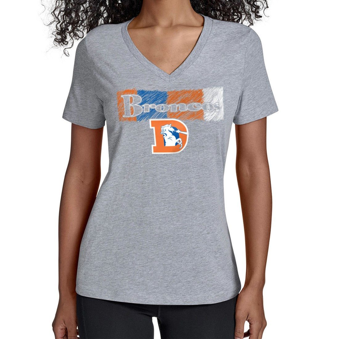 Denver Broncos Starter Women's Color Shading V-Neck T-Shirt | NFL Outlet