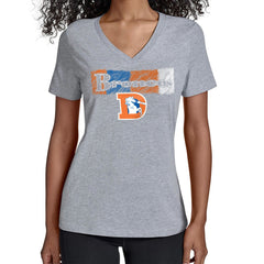 Denver Broncos Starter Women's Color Shading V-Neck T-Shirt | NFL Outlet