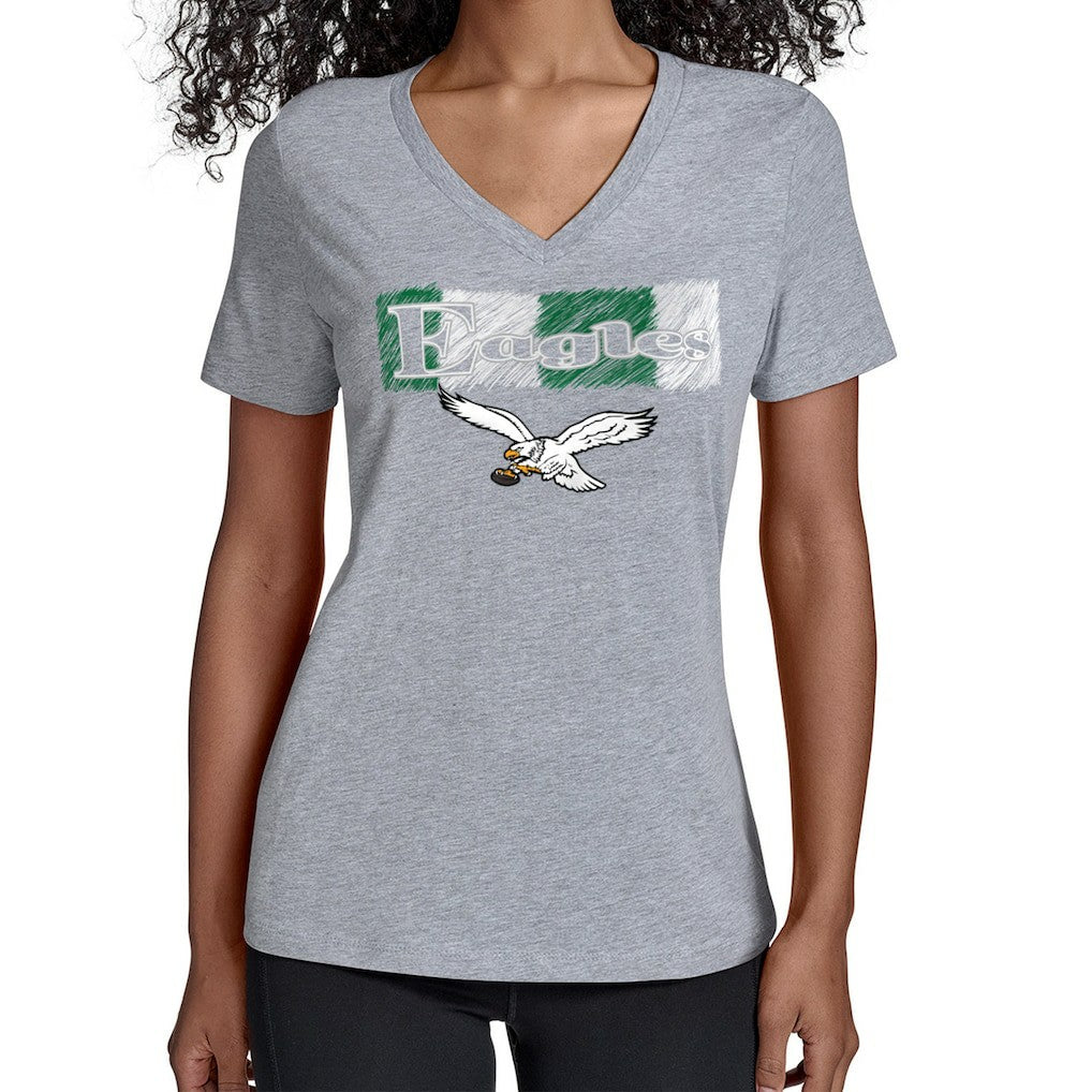 Philadelphia Eagles Starter Women's Color Shading V-Neck T-Shirt | NFL On sale
