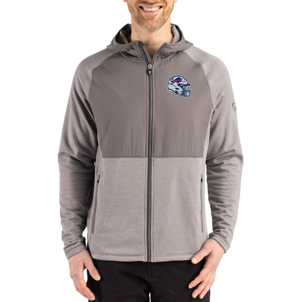 Buffalo Bills Cutter & Buck Peshastin Eco Fleece Recycled Raglan Full-Zip Tri-Blend Hybrid Jacket | NFL US