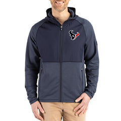 Houston Texans Cutter & Buck Peshastin Eco Fleece Recycled Raglan Full-Zip Tri-Blend Hybrid Jacket | NFL New