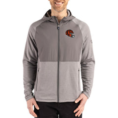 Cincinnati Bengals Cutter & Buck Peshastin Eco Fleece Recycled Raglan Full-Zip Tri-Blend Hybrid Jacket | NFL Hot