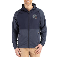 New England Patriots Cutter & Buck Peshastin Eco Fleece Recycled Raglan Full-Zip Tri-Blend Hybrid Jacket | NFL US