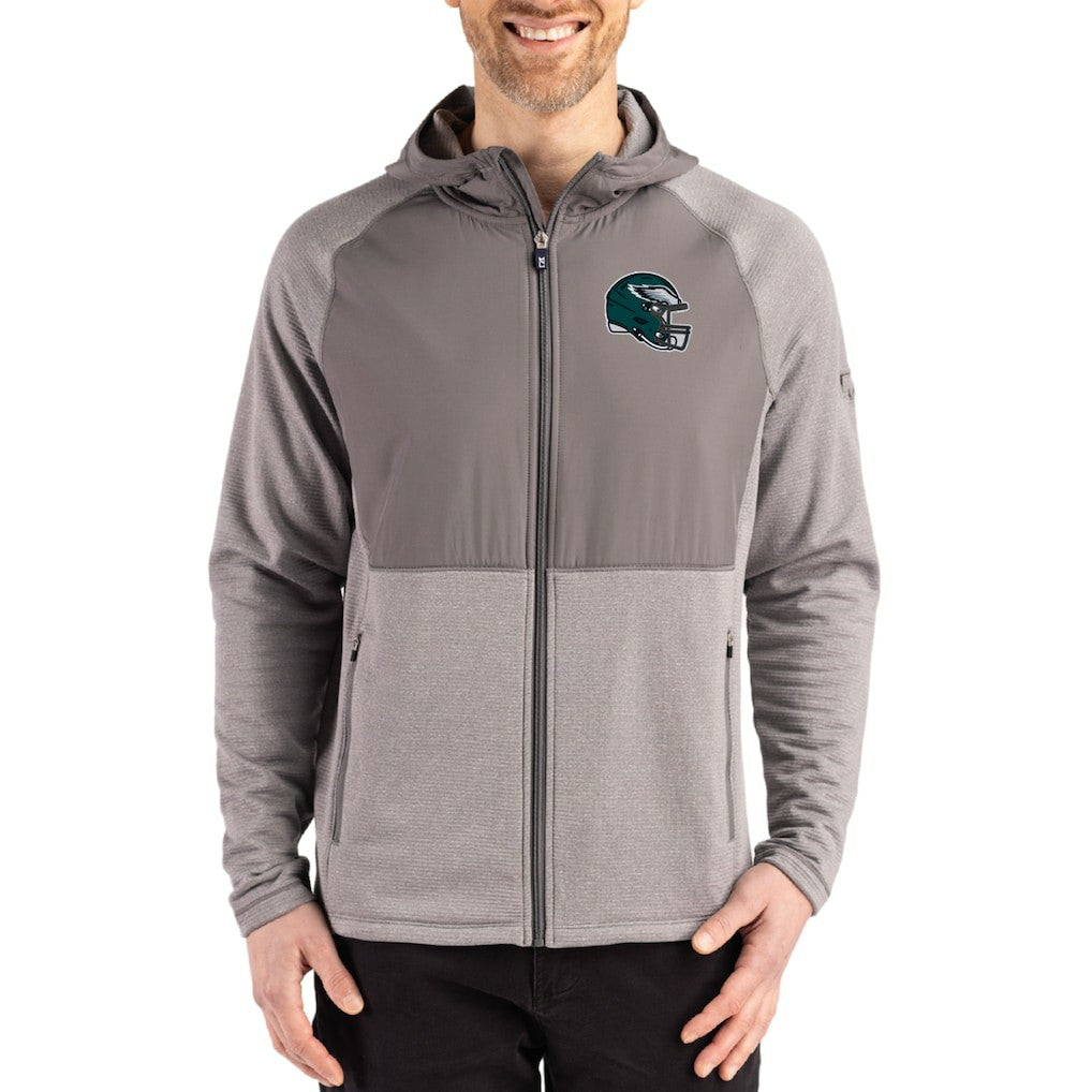 Philadelphia Eagles Cutter & Buck Peshastin Eco Fleece Recycled Raglan Full-Zip Tri-Blend Hybrid Jacket | NFL Near me
