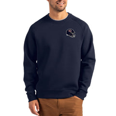 Chicago Bears Cutter & Buck Helmet Roam Recycled Raglan Pullover Sweatshirt | NFL Online