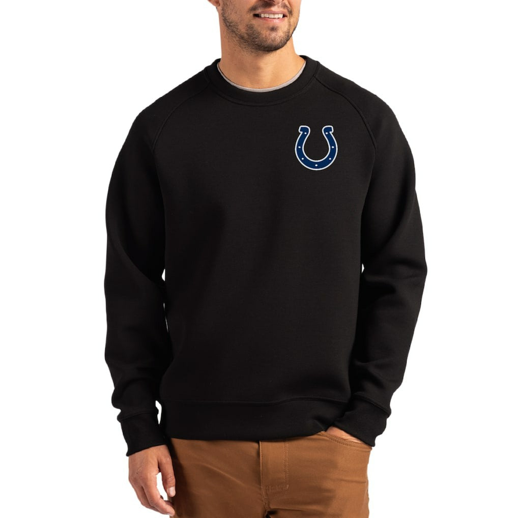 Indianapolis Colts Cutter & Buck Primary Logo Roam Recycled Raglan Pullover Sweatshirt | NFL Outlet