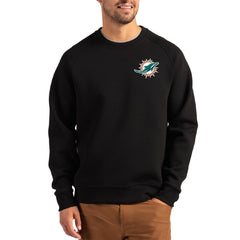 Miami Dolphins Cutter & Buck Primary Logo Roam Recycled Raglan Pullover Sweatshirt | NFL US