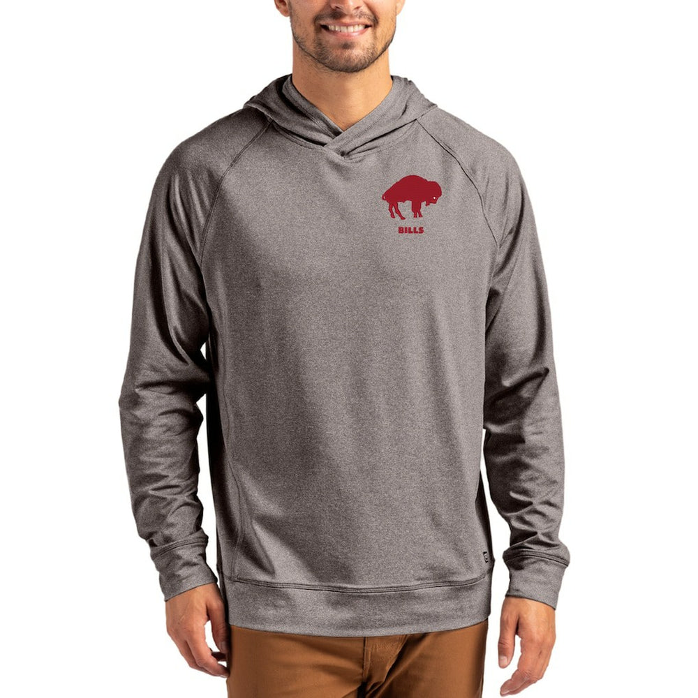 Buffalo Bills Cutter & Buck Adapt Historic Knit Recycled Raglan Pullover Hoodie | NFL On sale