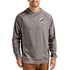 Miami Dolphins Cutter & Buck Adapt Historic Knit Recycled Raglan Pullover Hoodie | NFL Discount
