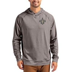 New Orleans Saints Cutter & Buck Adapt Knit Recycled Raglan Pullover Hoodie | NFL On sale