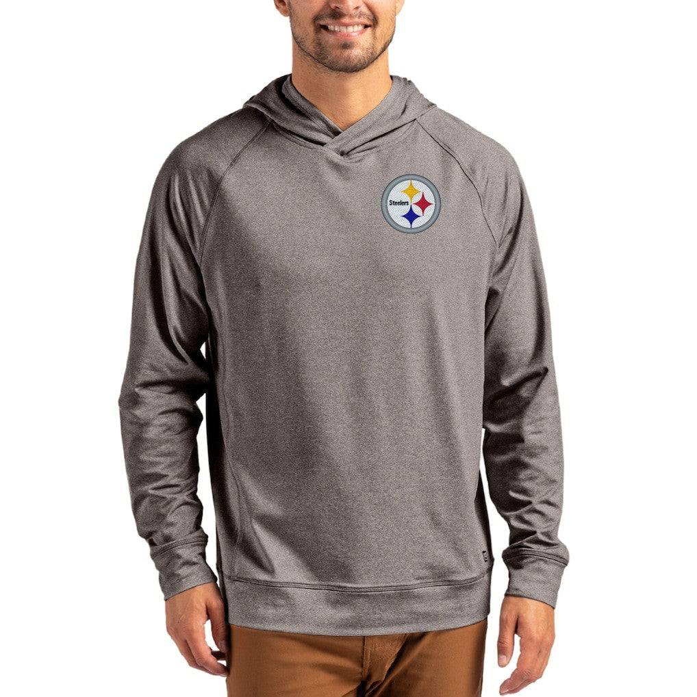 Pittsburgh Steelers Cutter & Buck Adapt Knit Recycled Raglan Pullover Hoodie | NFL Hot