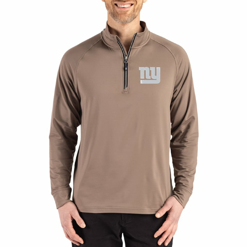 New York Giants Cutter & Buck Adapt Eco Knit Stretch Recycled Quarter-Zip Pullover | NFL Online