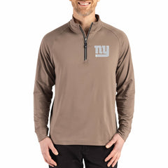 New York Giants Cutter & Buck Adapt Eco Knit Stretch Recycled Quarter-Zip Pullover | NFL Online