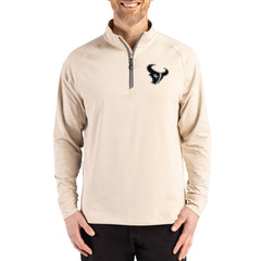 Houston Texans Cutter & Buck Adapt Eco Knit Stretch Recycled Quarter-Zip Pullover | NFL New