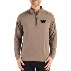 Washington Commanders Cutter & Buck Adapt Eco Knit Stretch Recycled Quarter-Zip Pullover | NFL On sale