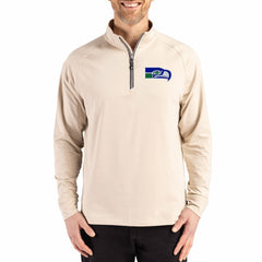 Seattle Seahawks Cutter & Buck Adapt Eco Knit Stretch Recycled Quarter-Zip Pullover | NFL Hot