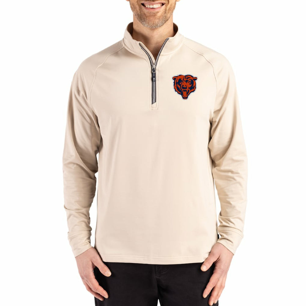 Chicago Bears Cutter & Buck Adapt Eco Knit Stretch Recycled Quarter-Zip Pullover | NFL On sale