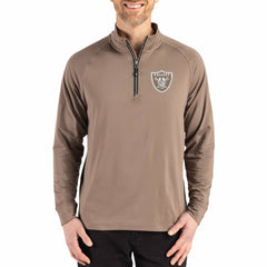 Las Vegas Raiders Cutter & Buck Adapt Eco Knit Stretch Recycled Quarter-Zip Pullover | NFL Online