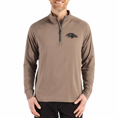 Baltimore Ravens Cutter & Buck Adapt Eco Knit Stretch Recycled Quarter-Zip Pullover | NFL Online