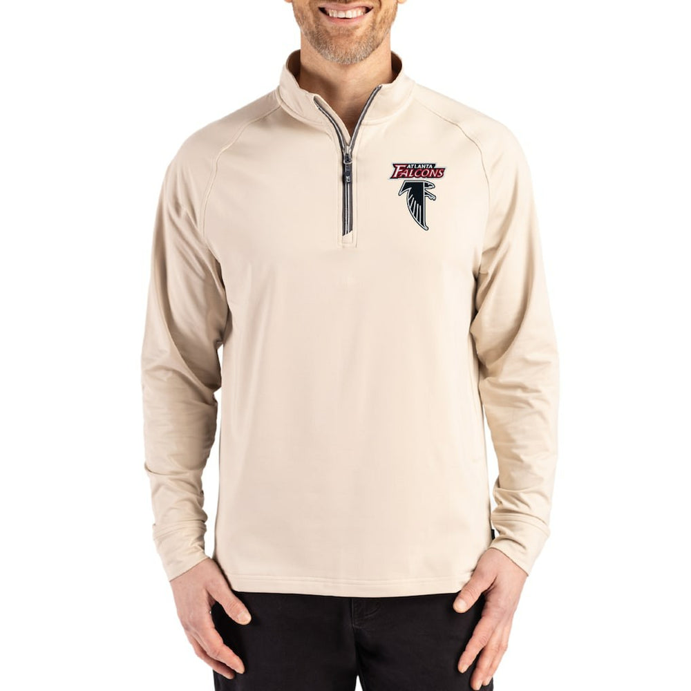 Atlanta Falcons Cutter & Buck Throwback Logo Adapt Eco Knit Stretch Recycled Quarter-Zip Pullover | NFL US