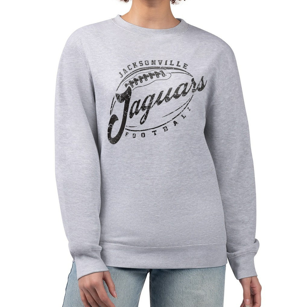 Jacksonville Jaguars G-III 4Her by Carl Banks Women's Distressed Graphics Fleece Pullover Sweatshirt | NFL Sale