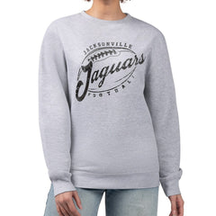 Jacksonville Jaguars G-III 4Her by Carl Banks Women's Distressed Graphics Fleece Pullover Sweatshirt | NFL Sale