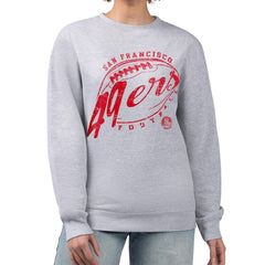 San Francisco 49ers G-III 4Her by Carl Banks Women's Distressed Graphics Fleece Pullover Sweatshirt | NFL Outlet