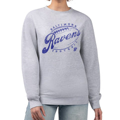 Baltimore Ravens G-III 4Her by Carl Banks Women's Distressed Graphics Fleece Pullover Sweatshirt | NFL On sale