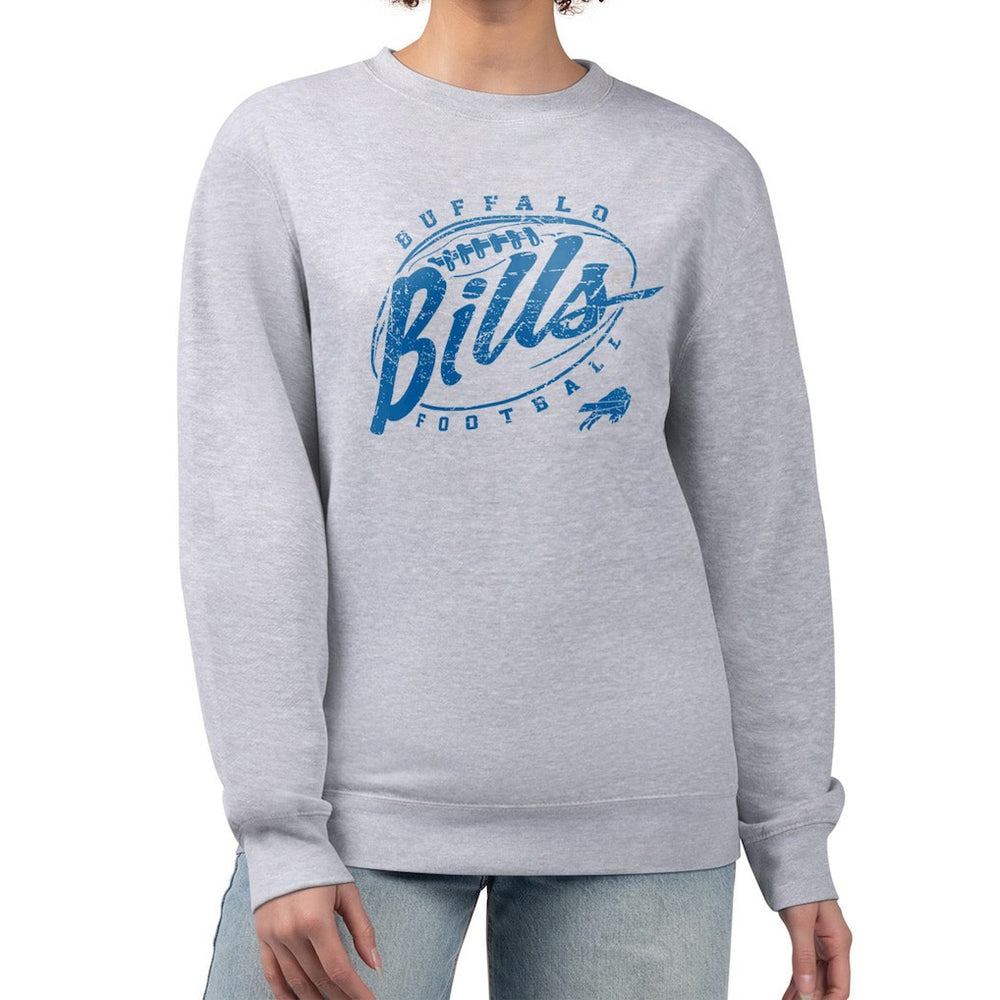Buffalo Bills G-III 4Her by Carl Banks Women's Distressed Graphics Fleece Pullover Sweatshirt | NFL Online