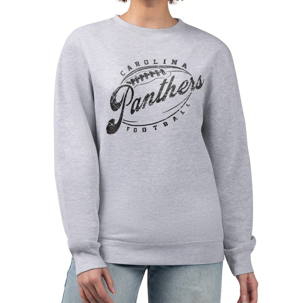 Carolina Panthers G-III 4Her by Carl Banks Women's Distressed Graphics Fleece Pullover Sweatshirt | NFL Discount
